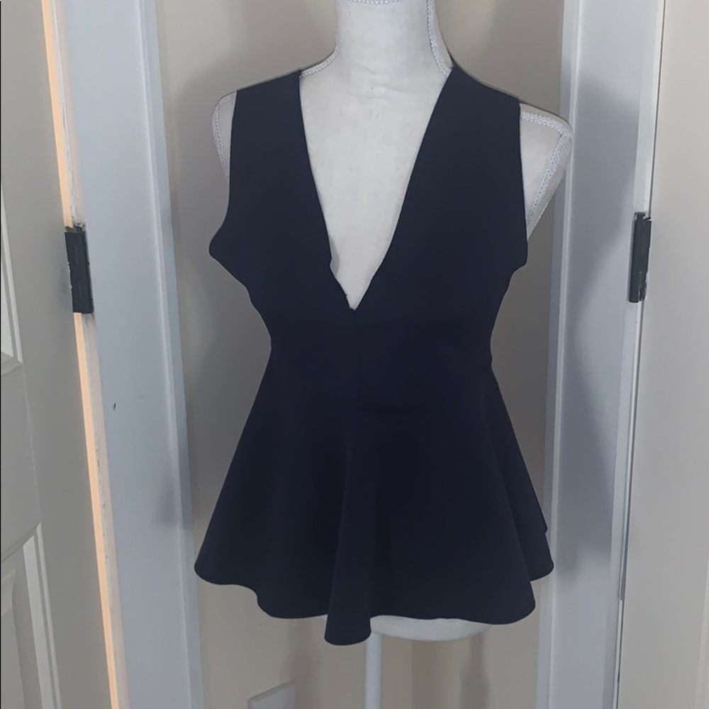 Zara fitted sleeveless shirt